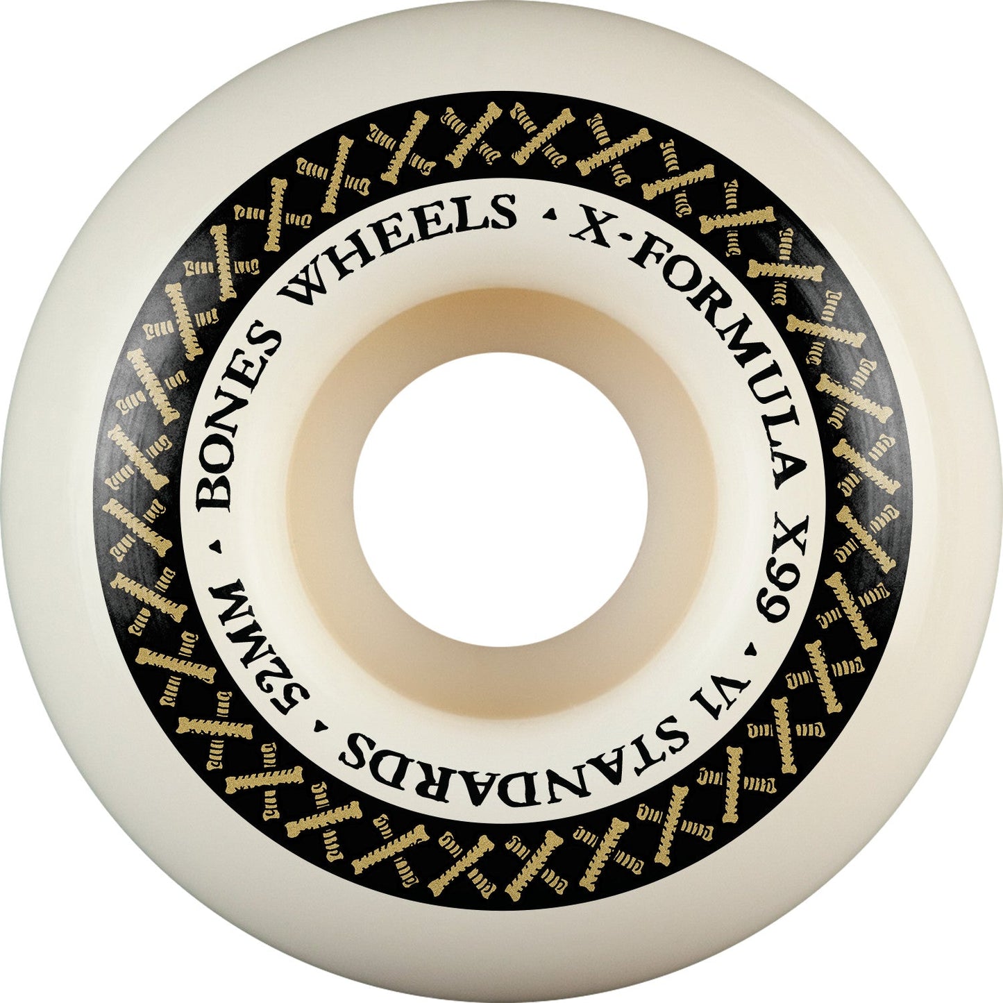 Bones X-Formula V1 Standards 52mm 99a Wheels - White (Set of 4)