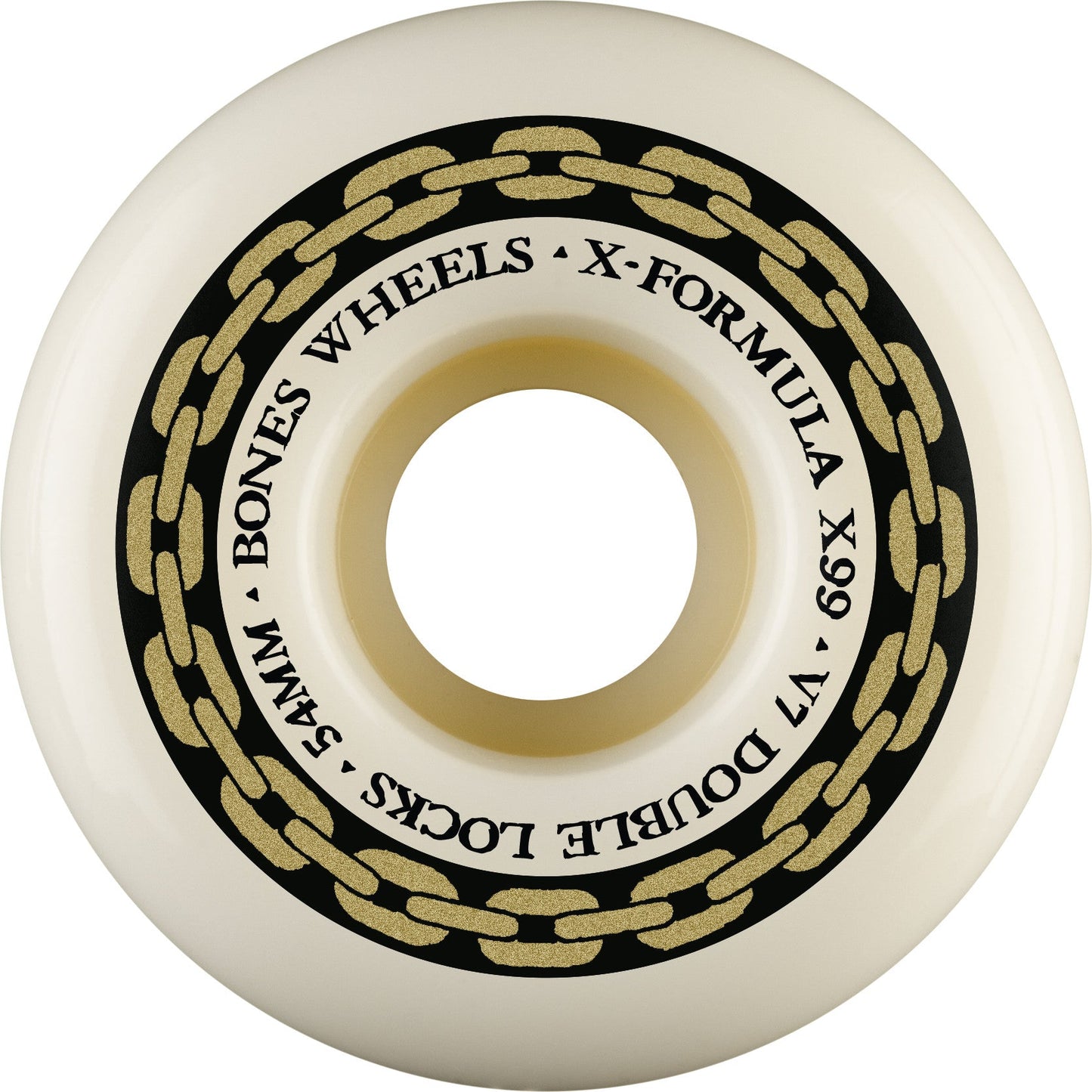 Bones X-Formula Double Locks V7 54mm 99a Wheels - White (Set of 4)