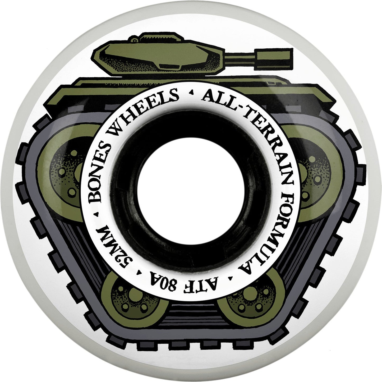 Bones ATF All Tank 52mm 80a Wheels - White (Set of 4)