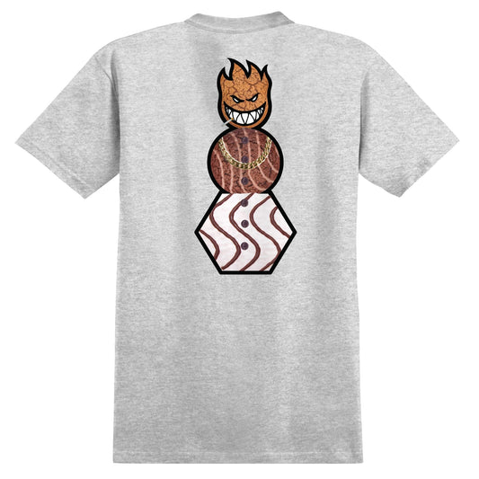 Spitfire X QS Snackman Tee - Heather Grey/Black