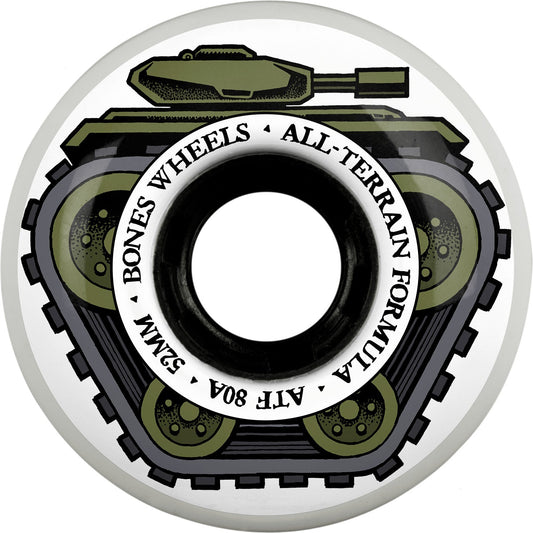 Bones ATF All Tank 52mm 80a Wheels - White (Set of 4)